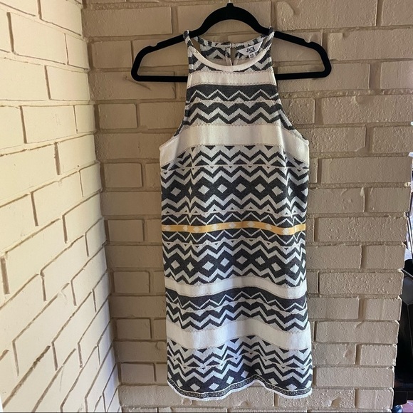 Jack BB Dakota Southwest Aztec Print Halter Dress - Picture 1 of 9